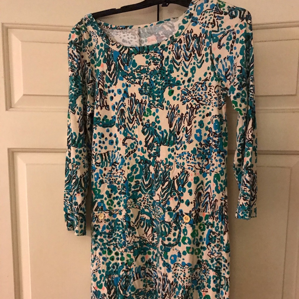 Lilly Pulitzer Long Sleeve cotton shift dress